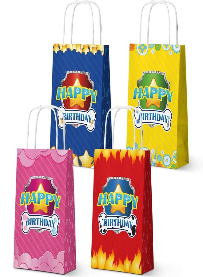 WEEPA 16 Pcs Paw Print Gift Bags Dog Paw Goodie Bags Paw Paper Candy Bag with Handle for Paw Print Birthday Decorations - Image 1